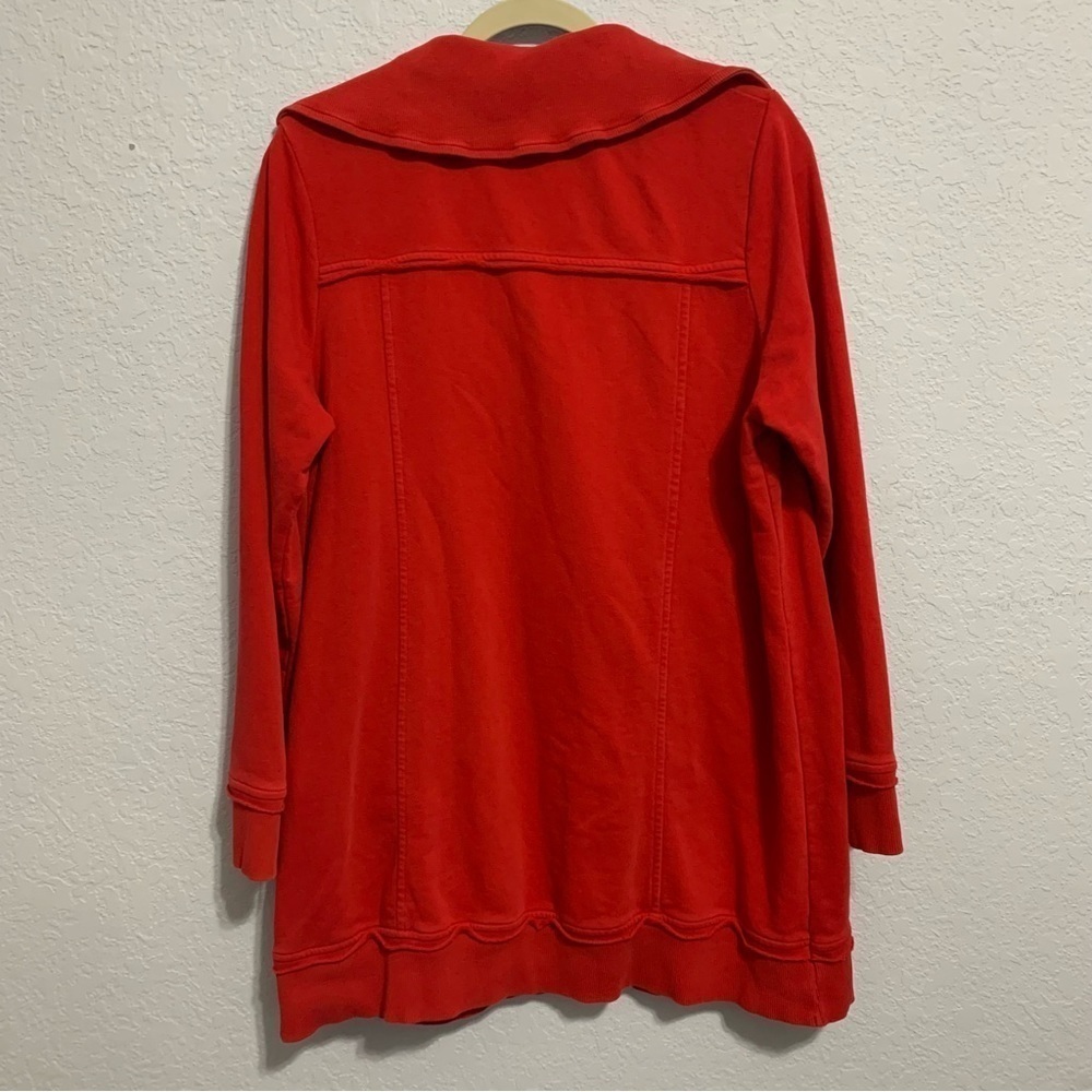 Soft Surroundings Red Snap Pullover Sweater Tunic - image 5